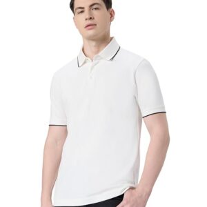 RPIRT Men Printed Round Neck Cotton Blend Black T-Shirt