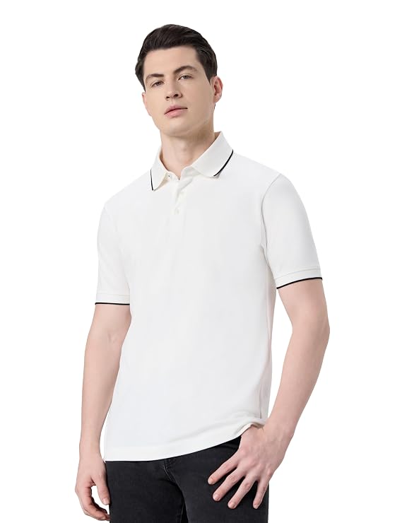 RPIRT Men Printed Round Neck Cotton Blend Black T-Shirt