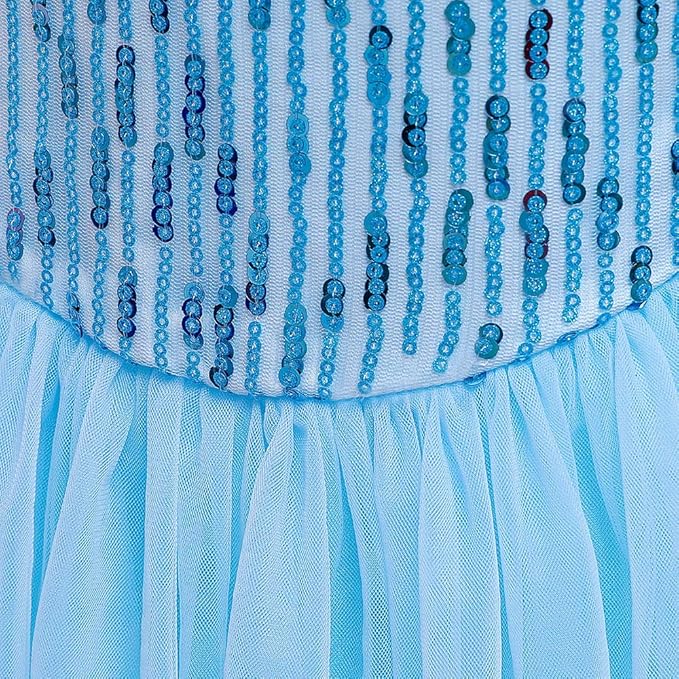 Niren Enterprise Barbet Sequence Embroidered Net Flaired Sleeve Less Baby Knee Length Girl's Frock - Image 3